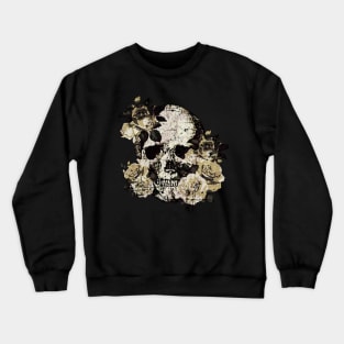 Sage Tribe floral Skull With roses vintage stile Crewneck Sweatshirt